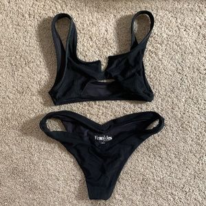 Frankie’s Bikinis black bikini - Medium
